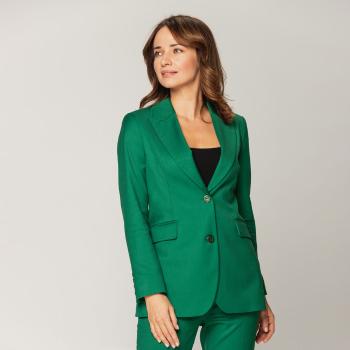 Elegantní sako zelené barvy s hladkým vzorem 14817 34