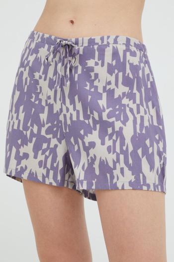 Pyžamové šortky Calvin Klein Underwear dámské, fialová barva
