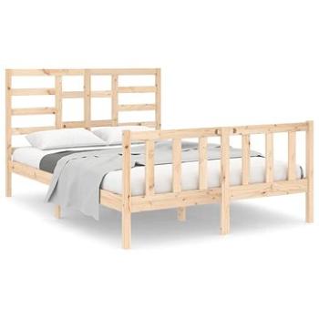 Rám postele masivní dřevo 140 × 190 cm, 3105905 (3105905)