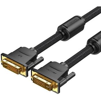 Vention Cotton Braided DVI Dual-link (DVI-D) Cable 2m Black (EAEBH)