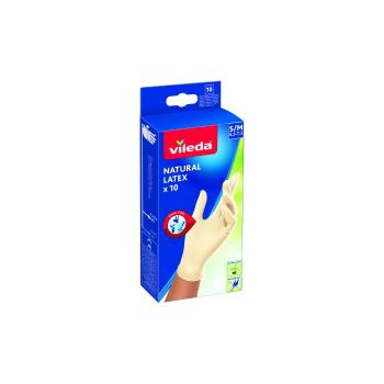 Vileda Natural Latex rukavice S/M 10 ks