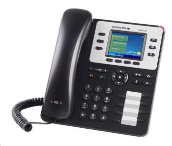Telefon Grandstream GXP-2130 IP-Telefon, TFT bar. displej, 3x SIP, 2x 10/100/1000port, PoE, Hd zvuk, GXP2130