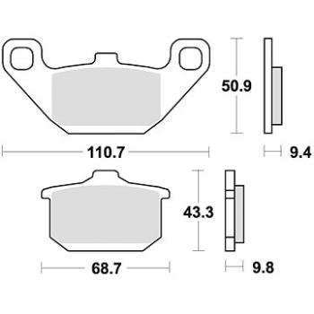 Braking brzdové destičky (semi-metalická směs SM1) (2ks) M501-104 (M501-104)