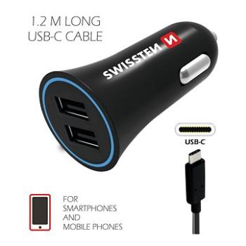 Swissten adaptér 2.4A + kabel USB-C 1.2m (20110908)