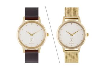 Dřevěné hodinky Diamond Aurum Watch s řemínkem z pravé kůže s možností výměny či vrácení do 30 dní zdarma - Kovový