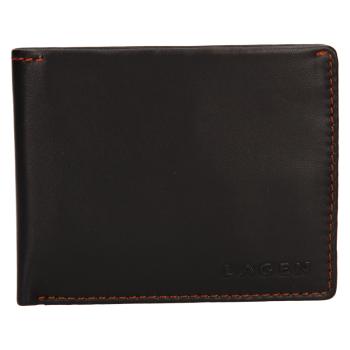 Lagen Pánská peněženka kožená TP 802 Tmavě hnědá