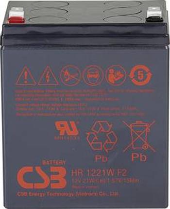 Olověný akumulátor CSB Battery HR 1221W high-rate HR1221WF2, 5 Ah, 12 V