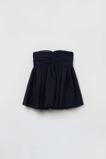 Dětská sukně OVS tmavomodrá barva, mini, áčková