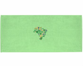 Celopotištěný sportovní ručník Mapa Brazílie