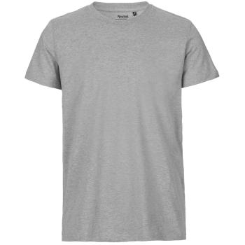 Neutral Pánské tričko Fit z organické Fairtrade bavlny - Sportovně šedá | S