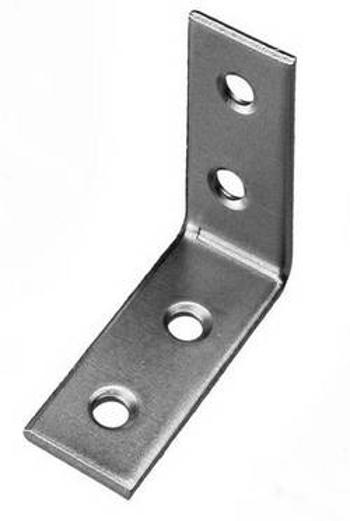 Montážní úhelník TOOLCRAFT 889633 N/A, (d x š) 40 mm x 40 mm, Ocel, jasně pozinkovaná, 1 ks