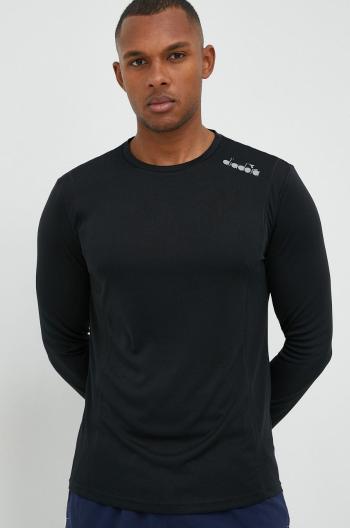 Běžecké triko s dlouhým rukávem Diadora Core černá barva