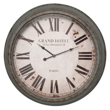 Kovové nástěnné hodiny Grand Hotel - Ø 64*10 cm 5KL0017