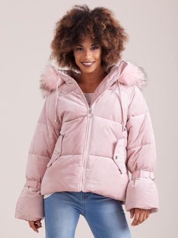 DÁMSKÁ RŮŽOVÁ ZIMNÍ BUNDA YP-KR-BX4185.23P-PINK Velikost: XL