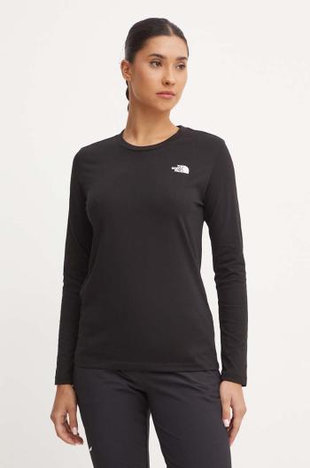 Tričko s dlouhým rukávem The North Face L/S Simple Dome Tee černá barva, NF0A87QPJK31