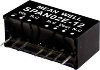 DC/DC měnič napětí, modul Mean Well SPAN02A-12, 167 mA, 2 W, Počet výstupů 1 x