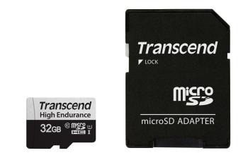 Transcend 32GB microSDXC 350V UHS-I U1 (Class 10) High Endurance paměťová karta, 95MB/s R, 40MB/s W