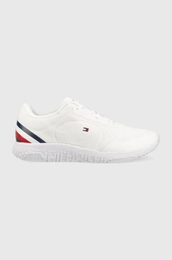 Sneakers boty Tommy Hilfiger Lightweight Runner Stripes bílá barva