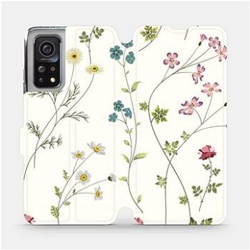 Flipové pouzdro na mobil Xiaomi MI 10T Pro - MD03S Tenké rostlinky s květy (5903516464791)
