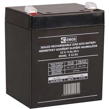EMOS Bezúdržbový olověný akumulátor 12 V/5Ah, faston 6,3 mm (1201003300)