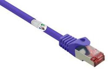 Síťový kabel RJ45 Renkforce RF-3432070, CAT 6, S/FTP, 5.00 m, fialová