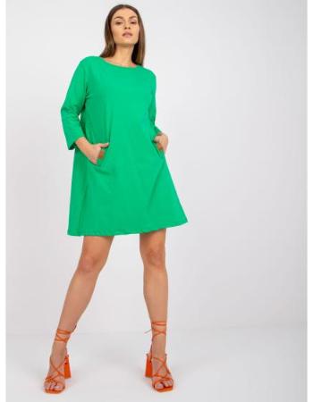 Dámské šaty z bavlny DALENNE zelené 