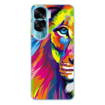 Odolné silikonové pouzdro iSaprio - Rainbow Lion - Honor 90 Lite 5G