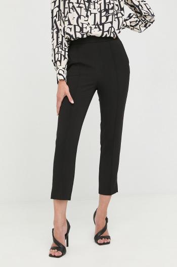 Kalhoty Elisabetta Franchi dámské, černá barva, fason cargo, high waist