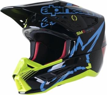 Alpinestars S-M5 Action Helmet Black/Cyan/Yellow Fluorescent/Glossy S Přilba