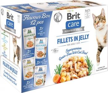 Brit Care  cat kapsa  Fillets in Jelly Flavour Box - 12x85g