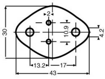 Slídová podložka Fischer Elektronik GS 3, (d x š) 43 mm x 30 mm, vhodné pro TO-3 , 1 ks