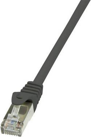 Síťový kabel RJ45 LogiLink CP2023S, CAT 6, F/UTP, 0.50 m, černá