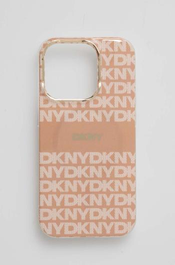 Obal na telefon Dkny iPhone 15 Pro 6.1 oranžová barva, DKHMP15LHRHSEP