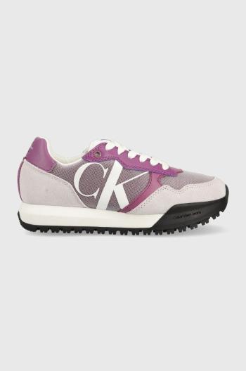 Sneakers boty Calvin Klein Jeans YW0YW00884 TOOTHY RUNNER BOLD MONO W fialová barva