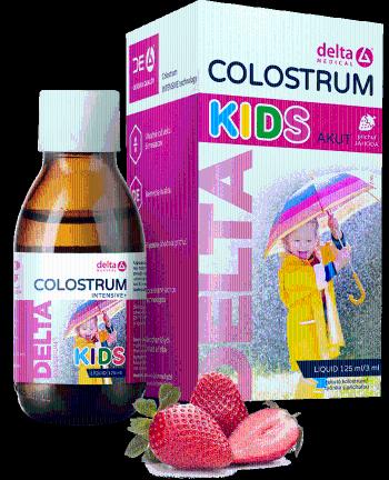 Delta COLOSTRUM® KIDS Akut Jahoda Tekuté 125 ml