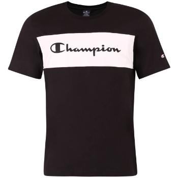 Champion CREWNECK COLOR BLOCK T-SHIRT Pánské tričko, černá, velikost L
