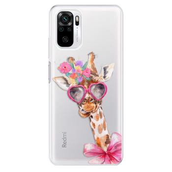 Odolné silikonové pouzdro iSaprio - Lady Giraffe - Xiaomi Redmi Note 10 / Note 10S