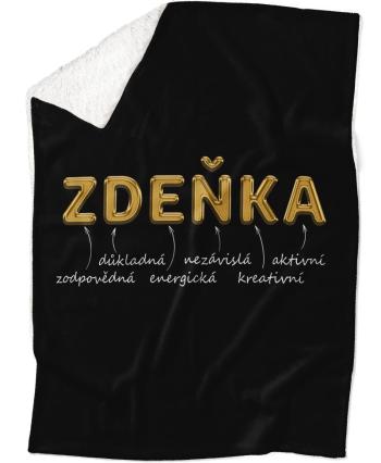 Deka Ženská jména – GOLD (Jméno: Zdeňka, Podšití beránkem: ANO)