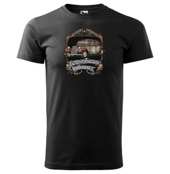 Tričko Citröen Traction Avant Brown (Velikost: 5XL, Typ: pro muže, Barva trička: Černá)