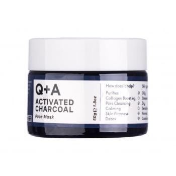 Q+A Activated Charcoal 50 g pleťová maska pro ženy na smíšenou pleť; na mastnou pleť; na rozjasnění pleti; na problematickou pleť s akné