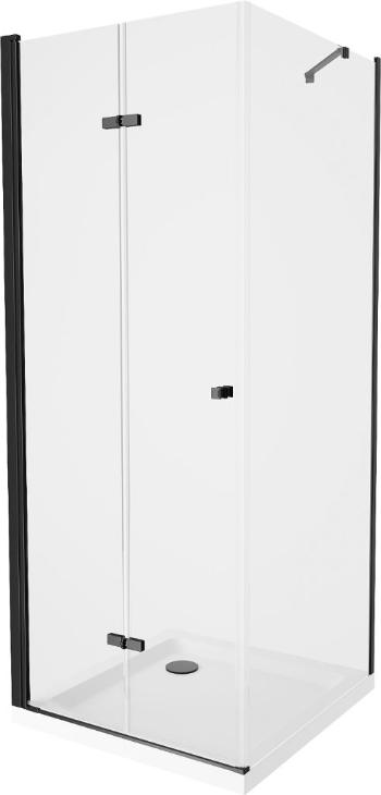 MEXEN/S Lima sprchový kout 100x100 cm, transparent, černá + bílá vanička se sifonem, 856-100-100-70-00-4010B