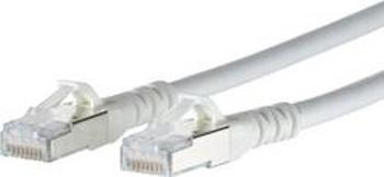 Síťový kabel RJ45 Metz Connect 1308450588-E, CAT 6A, S/FTP, 0.50 m, bílá