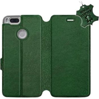 Flip pouzdro na mobil Xiaomi Mi A1 - Zelené - kožené -   Green Leather (5903226527830)