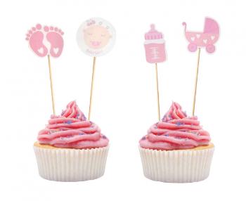 Godan Ozdoby na cupcakes - Baby Shower Dívka 12 ks