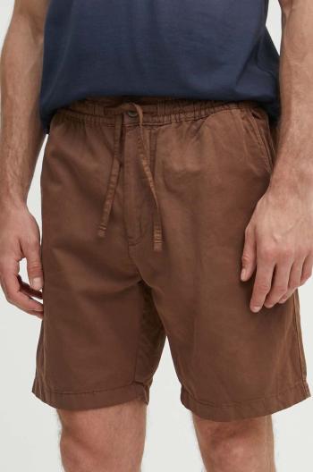 Plátěné kraťasy Pepe Jeans RELAXED LINEN SMART SHORTS hnědá barva, PM801093