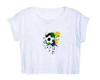 Dámské tričko Organic Crop Top Fotbalový míč