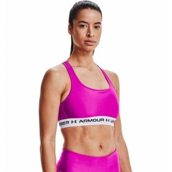 Under Armour Dámská kompresní podprsenka Crossback Mid Bra, Růžová, M