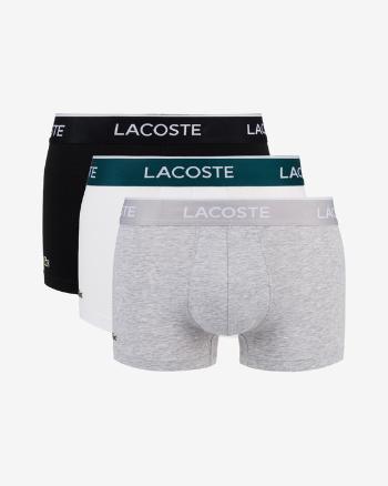 Lacoste Boxerky 3 ks Černá Bílá Šedá