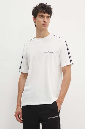 Bavlněné tričko Armani Exchange bílá barva, s aplikací, 8NZTSG ZJ9AZ