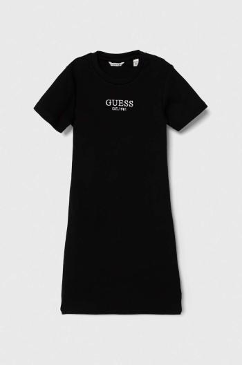 Dívčí šaty Guess černá barva, mini, J4YK31 KBZP4